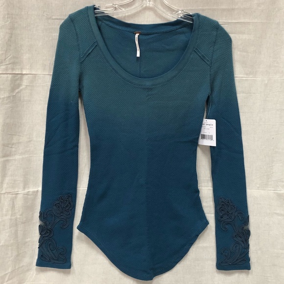 Free People Tops - Free People Masquerade Cuff Thermal Twilight Small